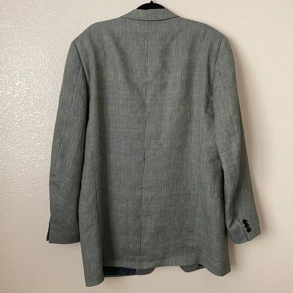 Ermenegildo Zegna Blazer Mens IT 54 US 44 Soft Plaid Linen Wool Mohair Preppy - Picture 8 of 15